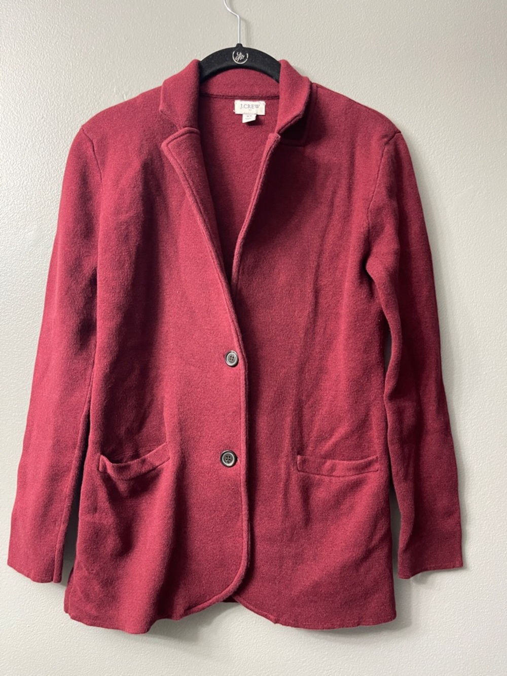 J.Crew maroon cotton blazer XS